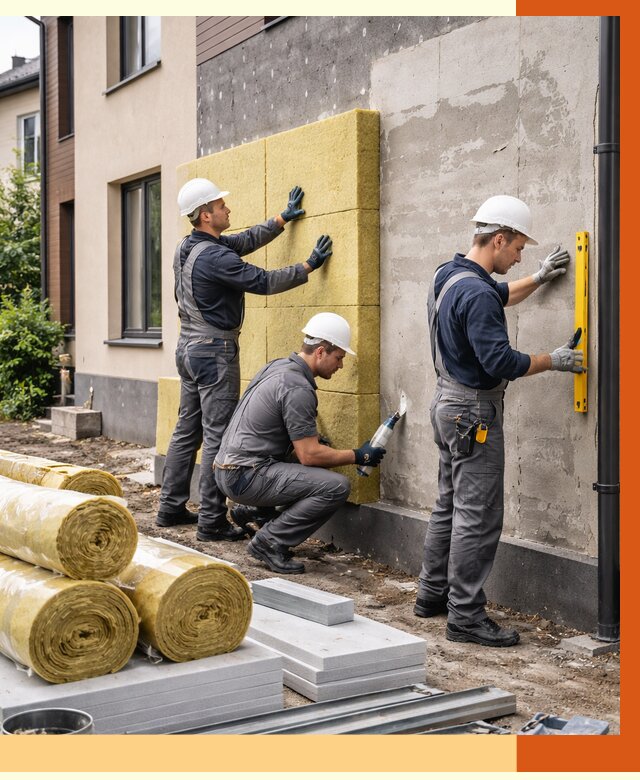 Утепление таунхауса в Озерске от 7302 руб/м2 — комплекс под ключ | ТепломастерОзр