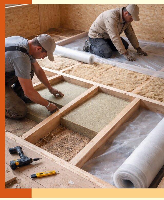 Профессиональное утепление деревянного пола в Озерске