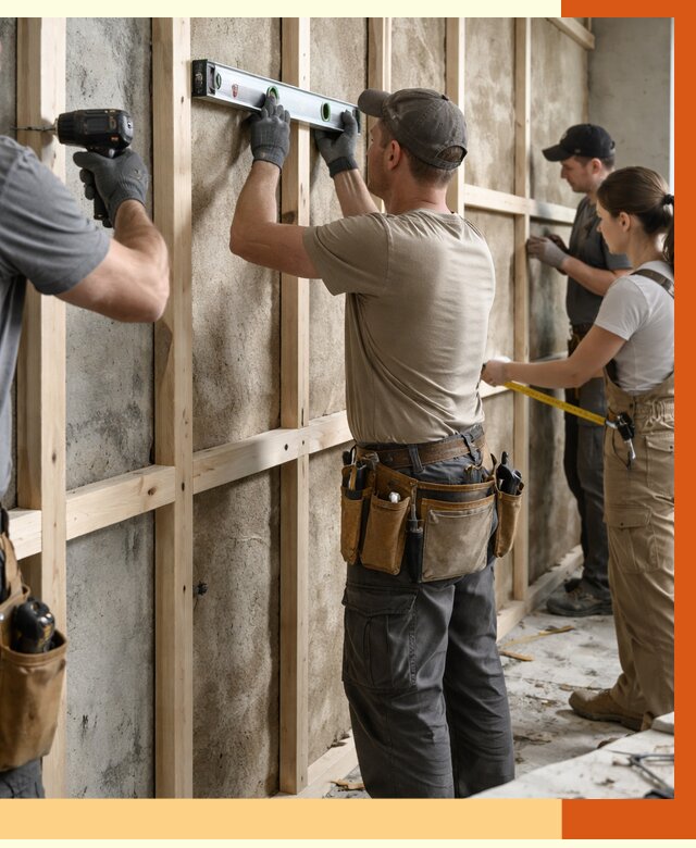 Монтаж обрешетки под утепление в Озерске от 1166 руб/м² | Заказать у ТепломастерОзр